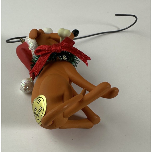 The Simpsons Carlton Cards Santa's Little Helper Dog Christmas Ornament 2003 - Picture 6 of 8